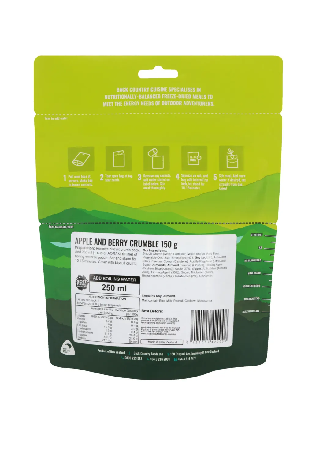Back Country Cuisine Apple and Berry Crumble — 150 g