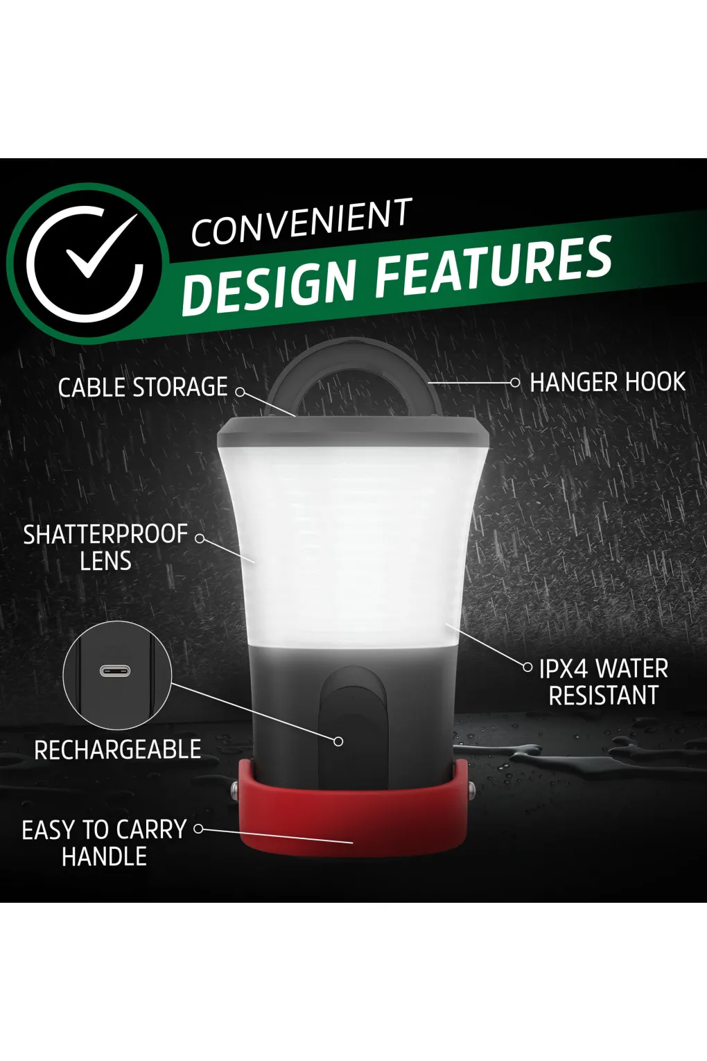 Energizer Rechargeable Power Indicator Lantern 500 Lumen