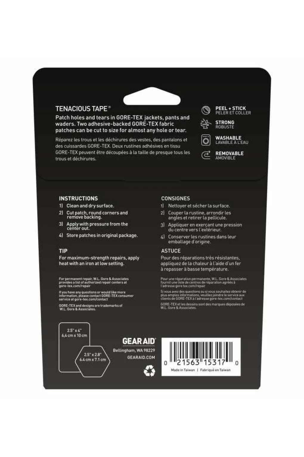 Gear Aid GORE‑TEX® Fabric Patches - 2pk