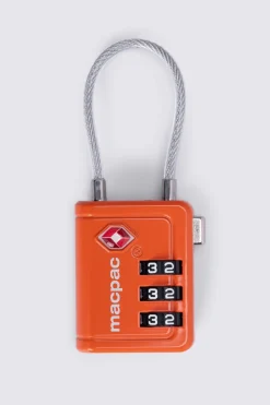 Macpac 3-dial Metal TSA 8 Cable Travel Padlock