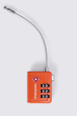 Macpac 3-dial Metal TSA 8 Cable Travel Padlock