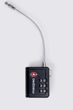 Macpac 3-dial Metal TSA 8 Cable Travel Padlock