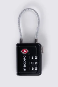 Macpac 3-dial Metal TSA 8 Cable Travel Padlock