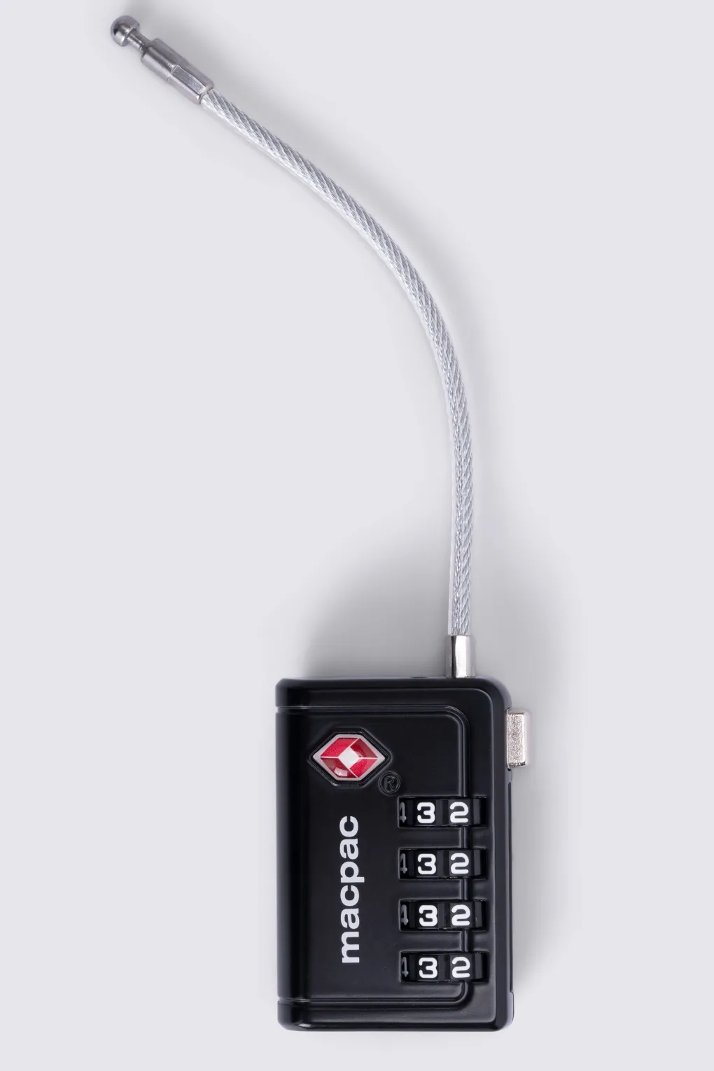 Macpac 4-dial Metal TSA 8 Cable Travel Padlock