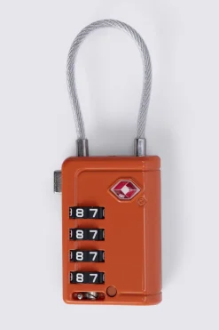 Macpac 4-dial Metal TSA 8 Cable Travel Padlock