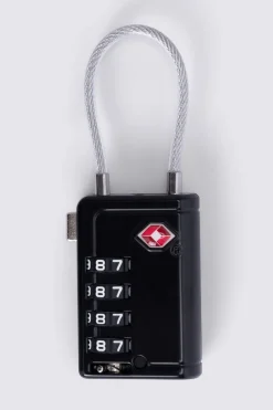Macpac 4-dial Metal TSA 8 Cable Travel Padlock