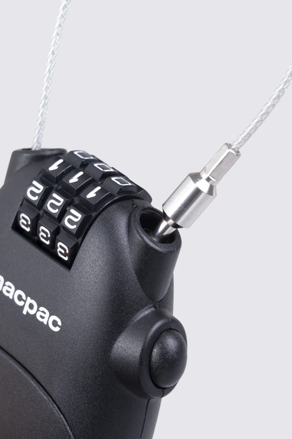 Macpac 3-dial Retractable Cable Padlock