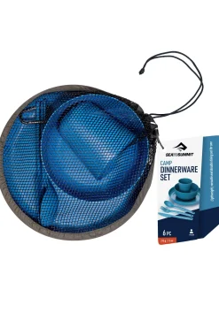 Sea to Summit Camp Dinnerware Set w/ Mesh Sack - [6 Piece] Cabbage