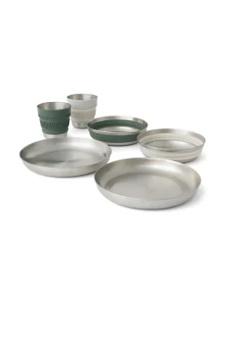 Sea to Summit Detour Stainless Steel 2 Person Collapsible Dinnerware Set